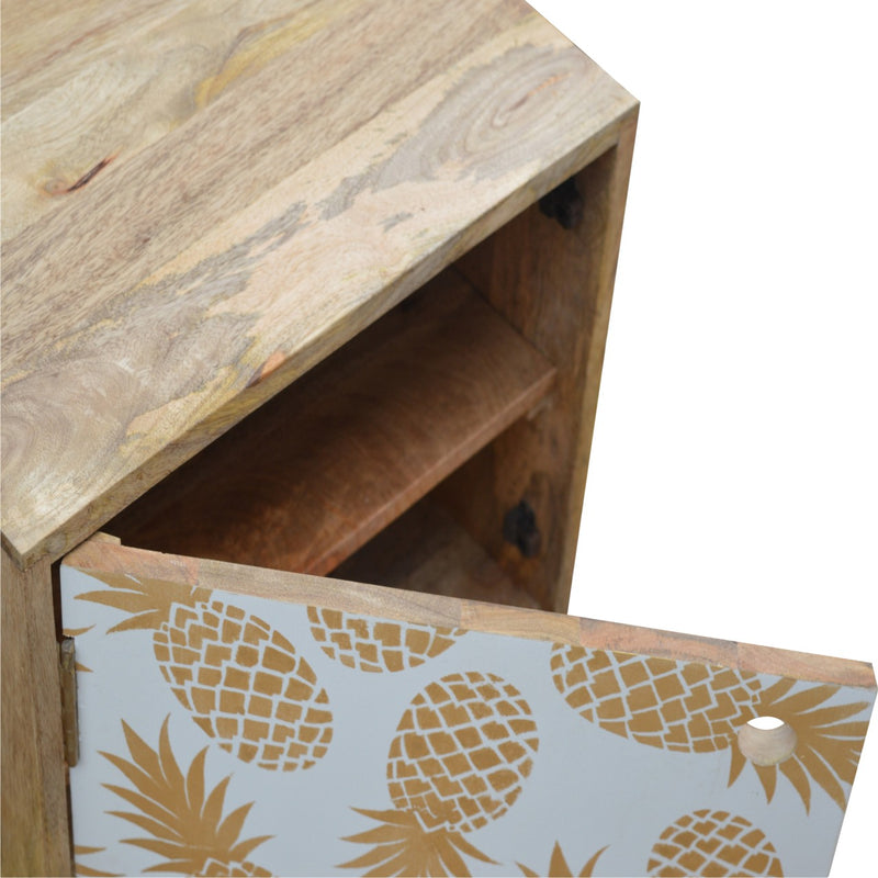 Pineapple Screen Print Nightstand
