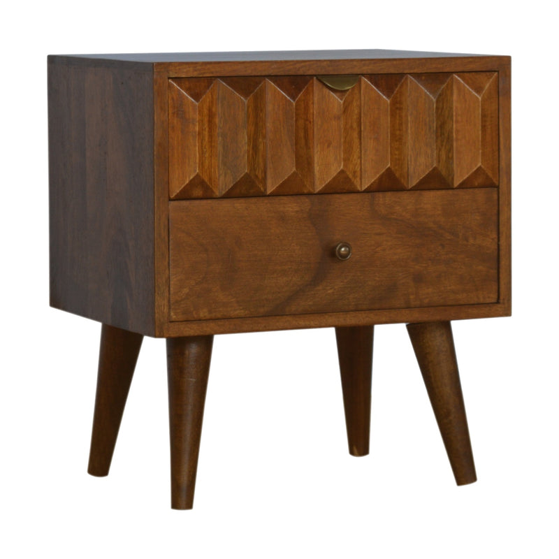 Chestnut Prism nightstand