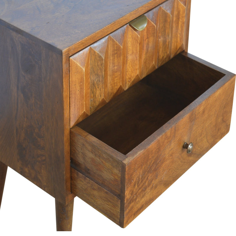 Chestnut Prism nightstand