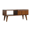 Chestnut Prism Sliding Media Unit Artisan