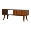 Chestnut Prism Sliding Media Unit Artisan