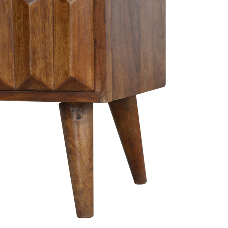Chestnut Prism Sliding Media Unit Artisan