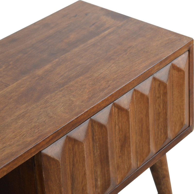 Chestnut Prism Sliding Media Unit Artisan