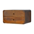 Floating Curved Chestnut nightstand Artisan