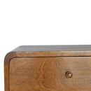 Floating Curved Chestnut nightstand Artisan