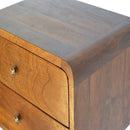 Floating Curved Chestnut nightstand Artisan