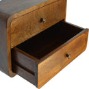 Floating Curved Chestnut nightstand Artisan