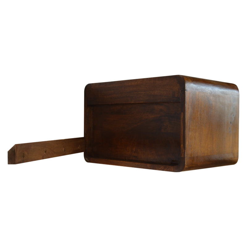 Floating Curved Chestnut nightstand Artisan
