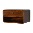 Chestnut Curve Floating nightstand Artisan