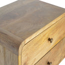 Oak-ish 2 Drawer Floating nightstand Artisan