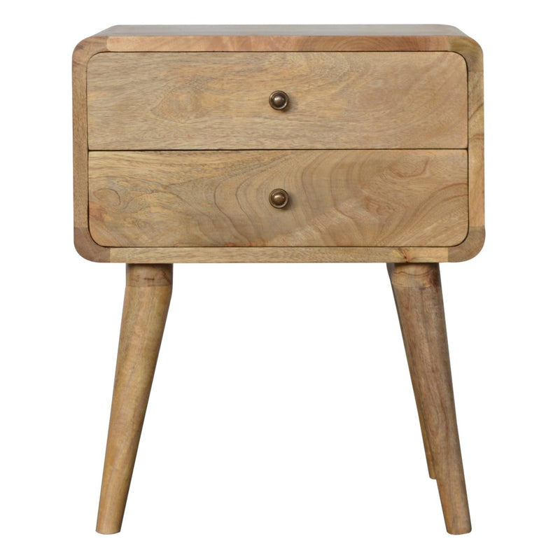 Curved Oak-ish nightstand Artisan