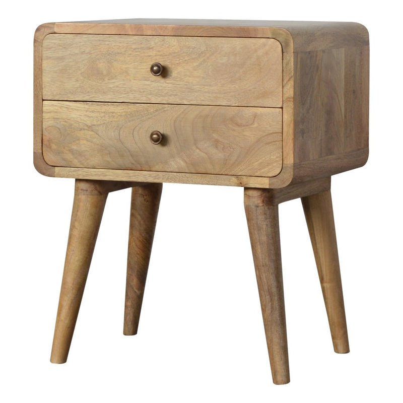 Curved Oak-ish nightstand Artisan