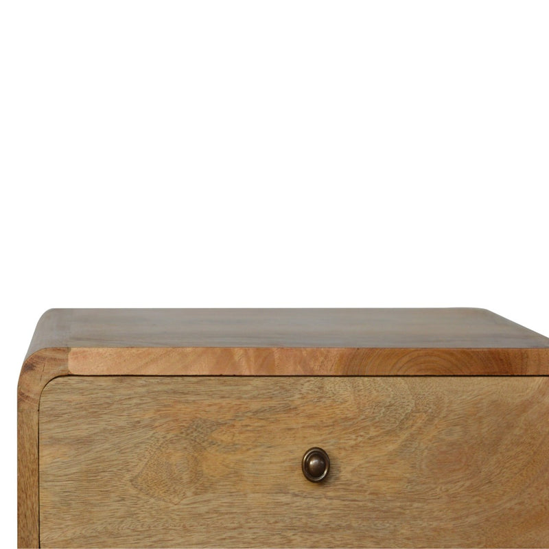 Curved Oak-ish nightstand Artisan