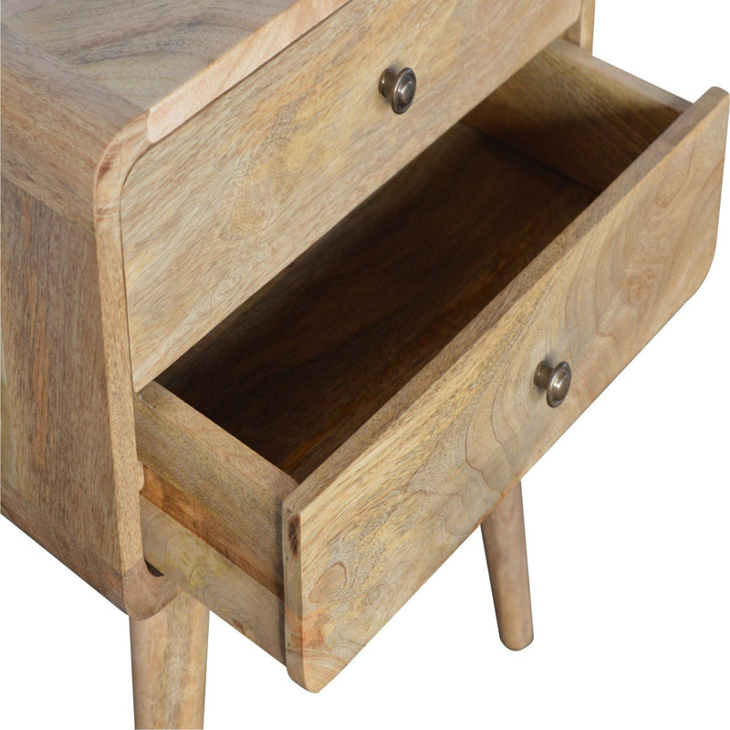 Curved Oak-ish nightstand Artisan