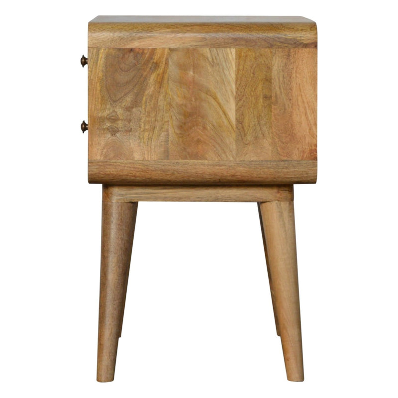 Curved Oak-ish nightstand Artisan