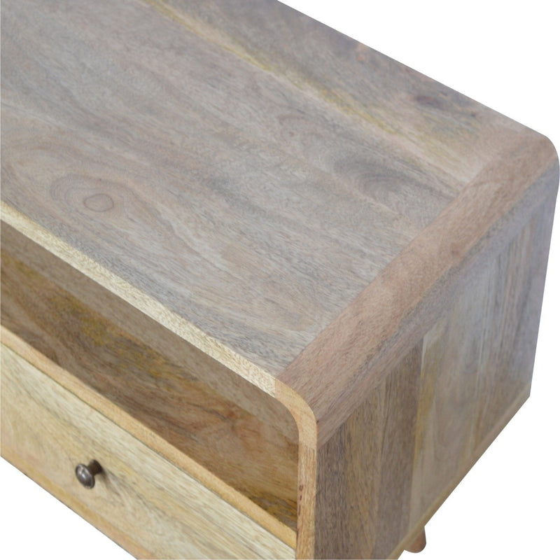 Curved Oak-ish Media Unit Artisan