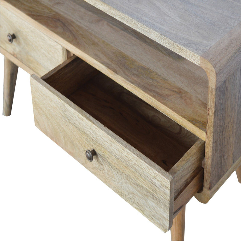 Curved Oak-ish Media Unit Artisan