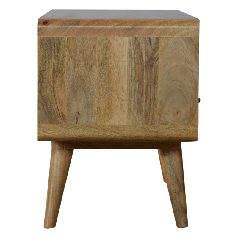 Curved Oak-ish Media Unit Artisan