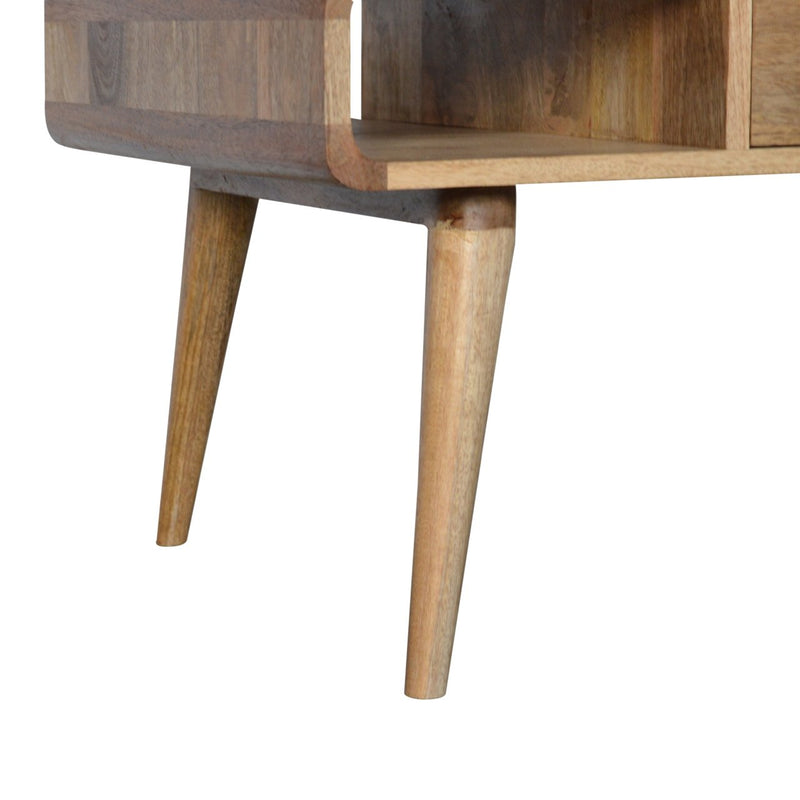 Curved Oak-ish Coffee Table Artisan
