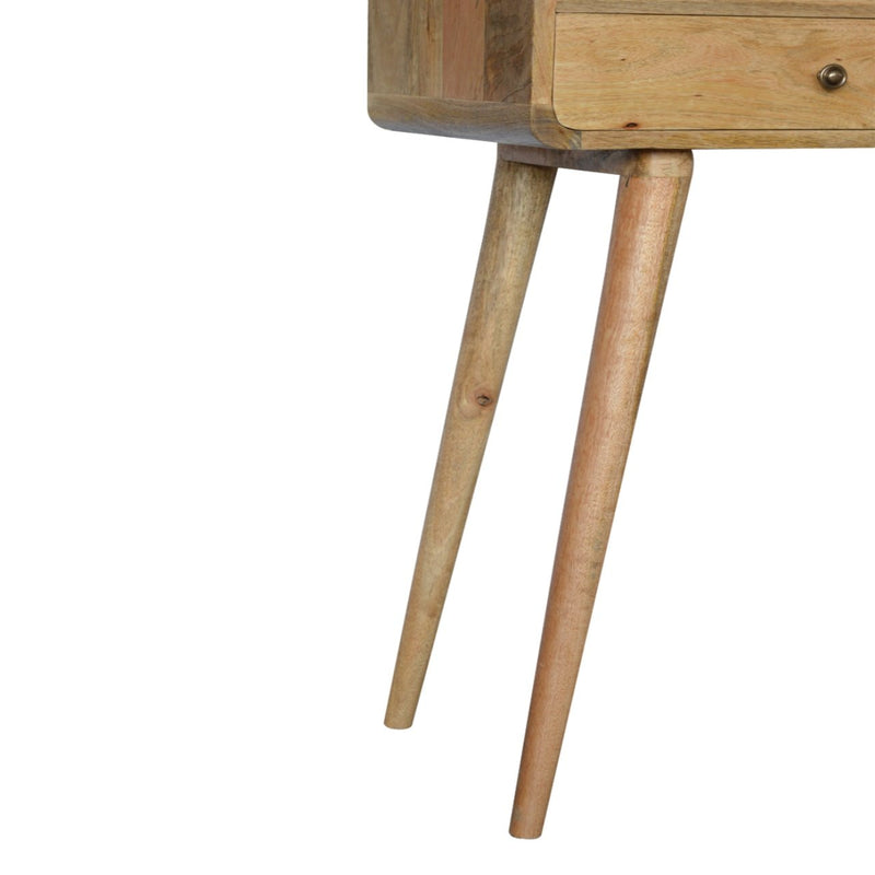 Curved Oak-ish Console Table Artisan