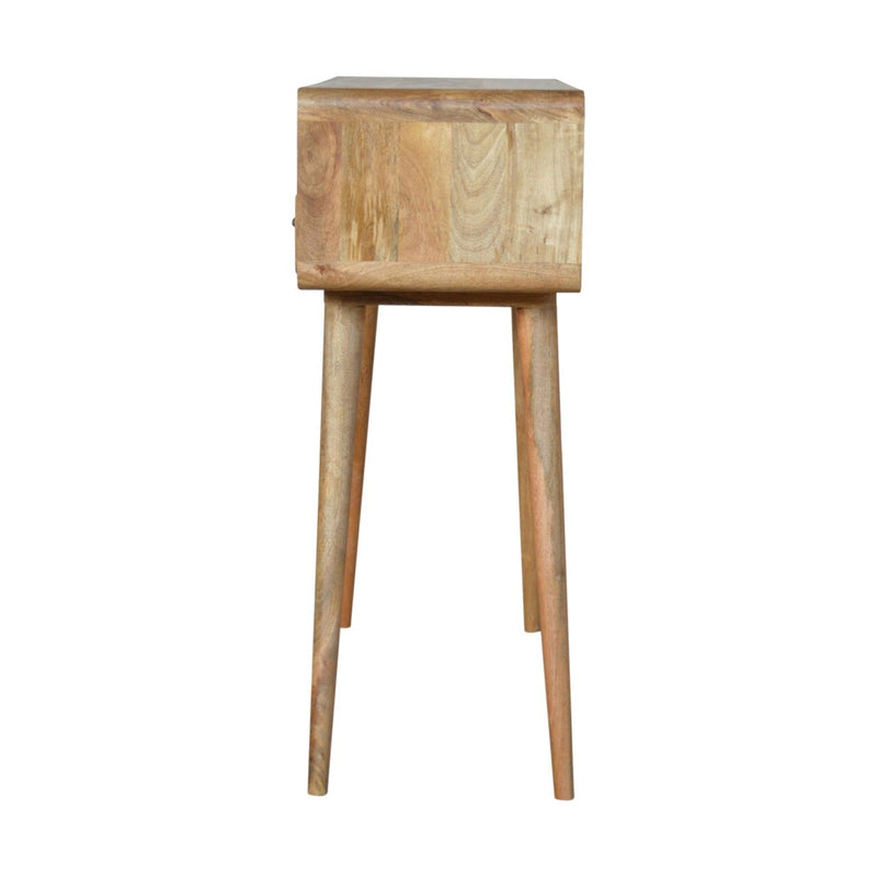 Curved Oak-ish Console Table Artisan