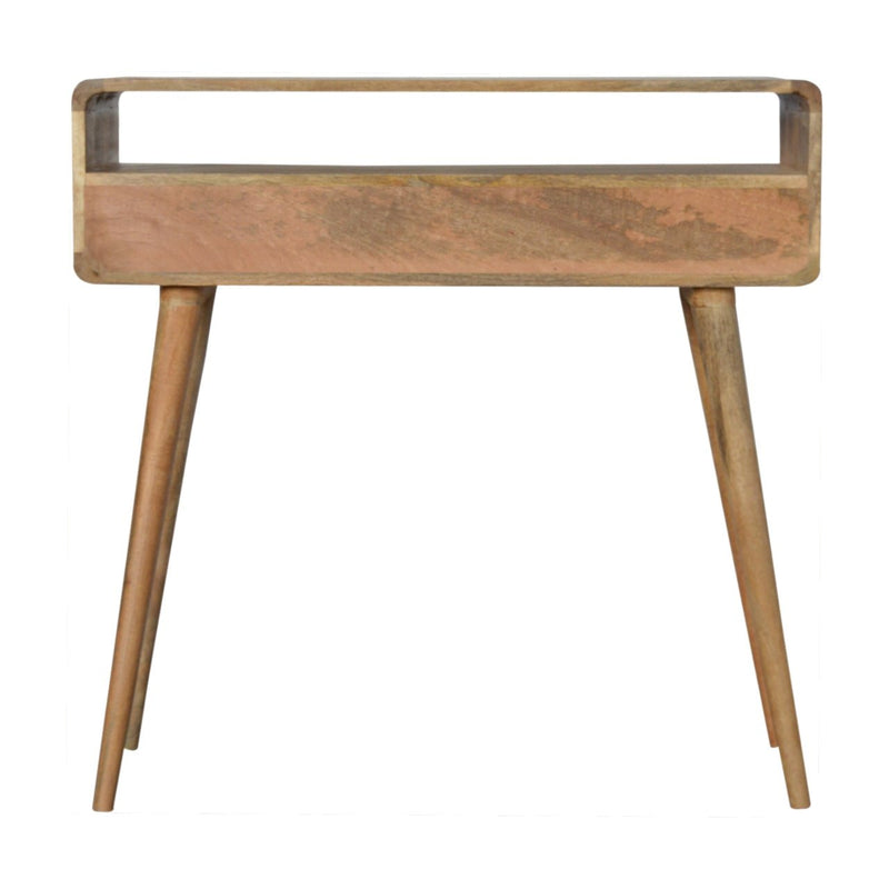 Curved Oak-ish Console Table Artisan