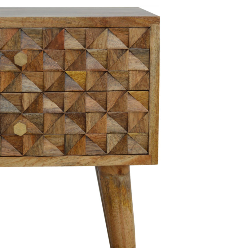 Diamond Carve 2 Drawer Nightstand