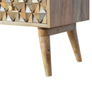 Diamond Carved Oak-ish Media Unit