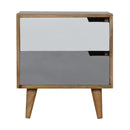 Grey Painted Cut-out Nightstand