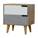 Grey Painted Cut-out Nightstand