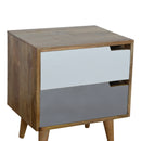 Grey Painted Cut-out Nightstand