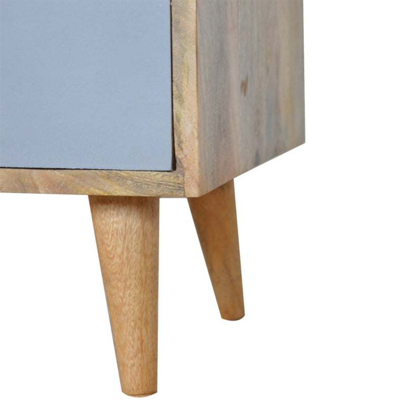 Grey Painted Cut-out Nightstand
