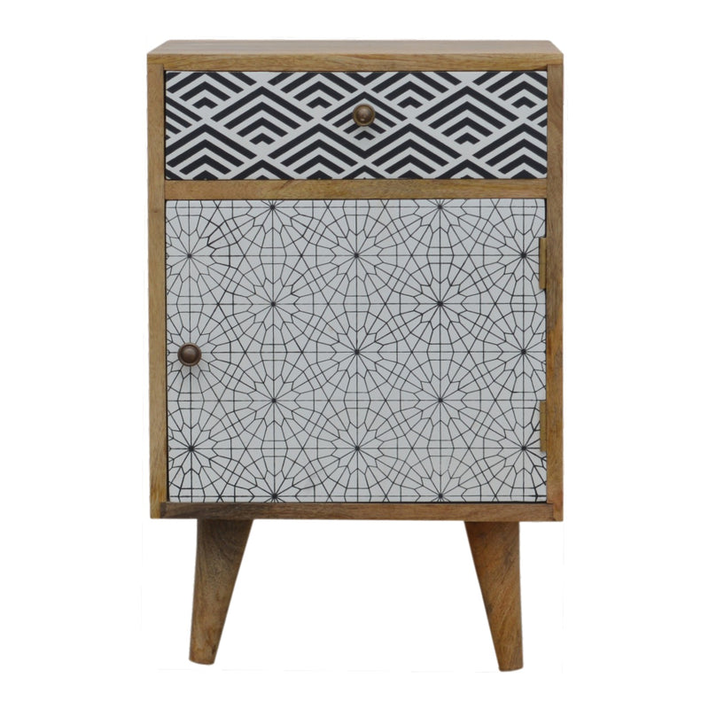 Mixed Pattern Nightstand