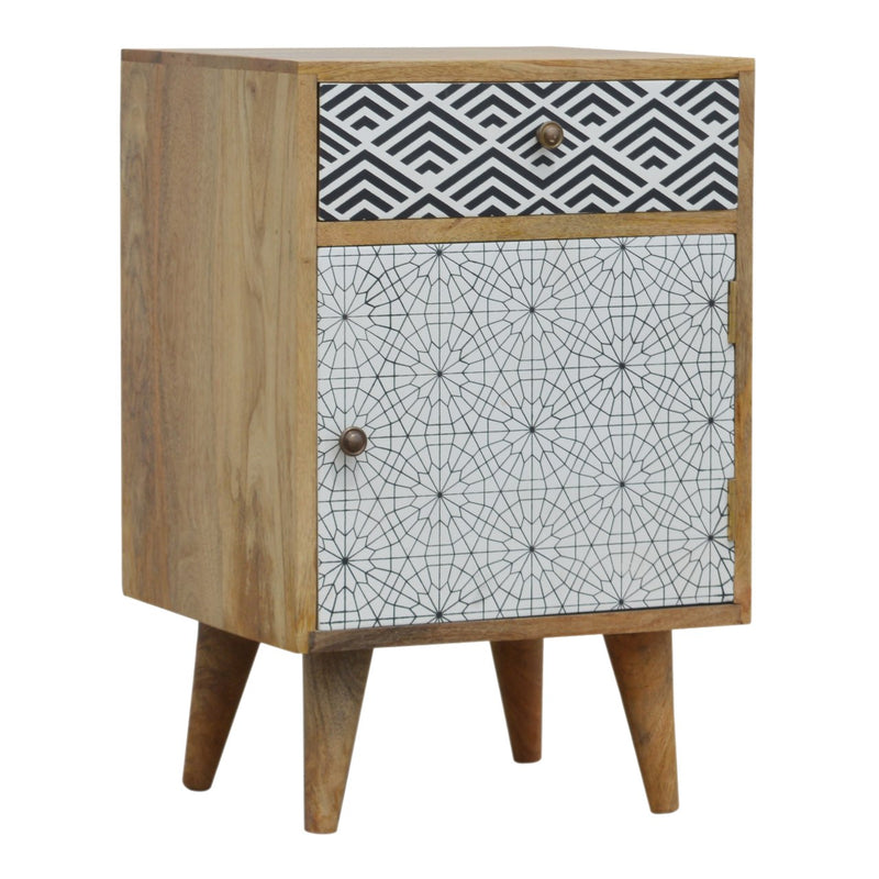 Mixed Pattern Nightstand