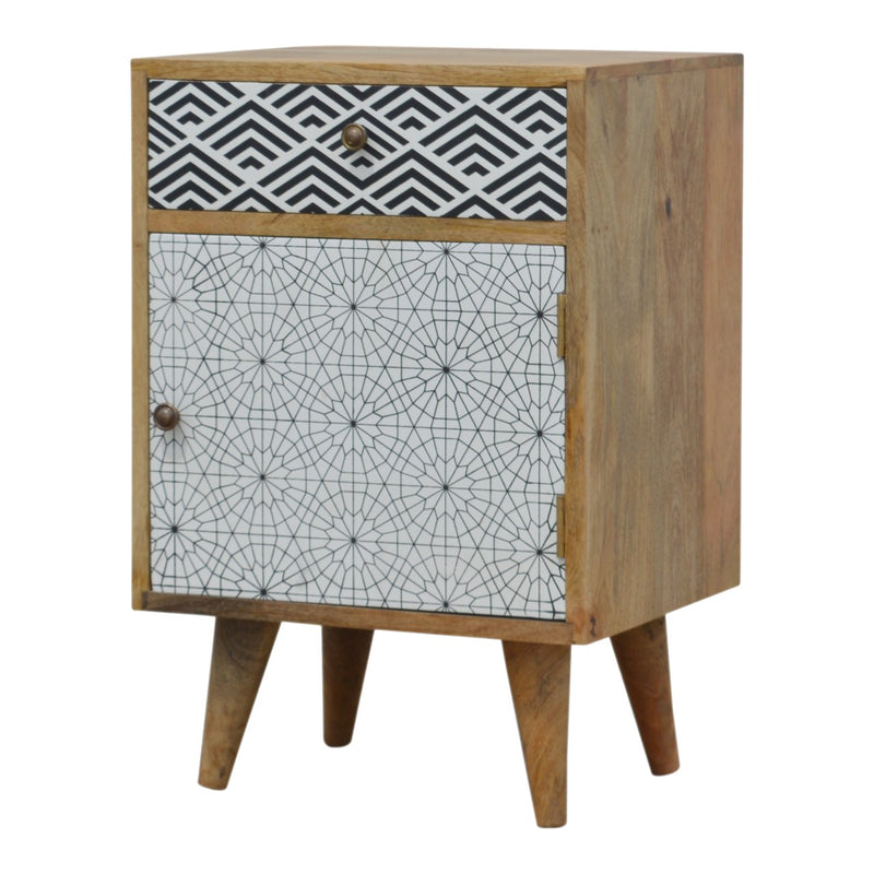 Mixed Pattern Nightstand