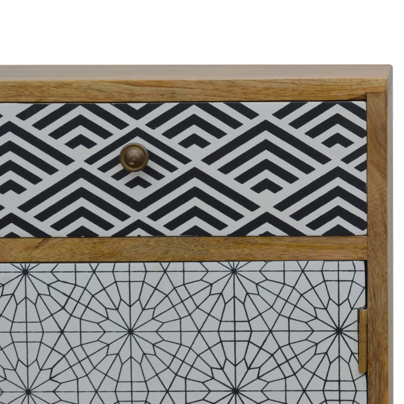 Mixed Pattern Nightstand