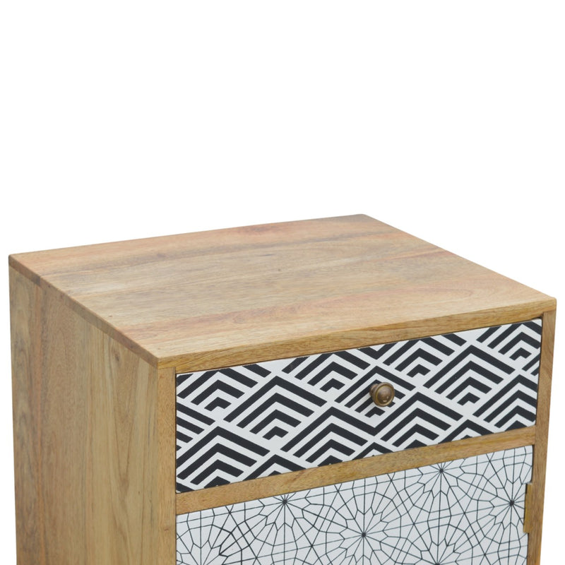 Mixed Pattern Nightstand