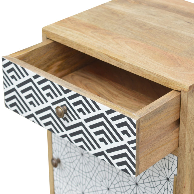 Mixed Pattern Nightstand