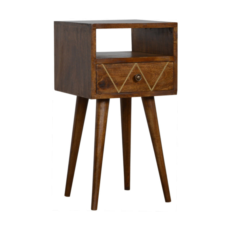 Mini Geo Brass Nightstand