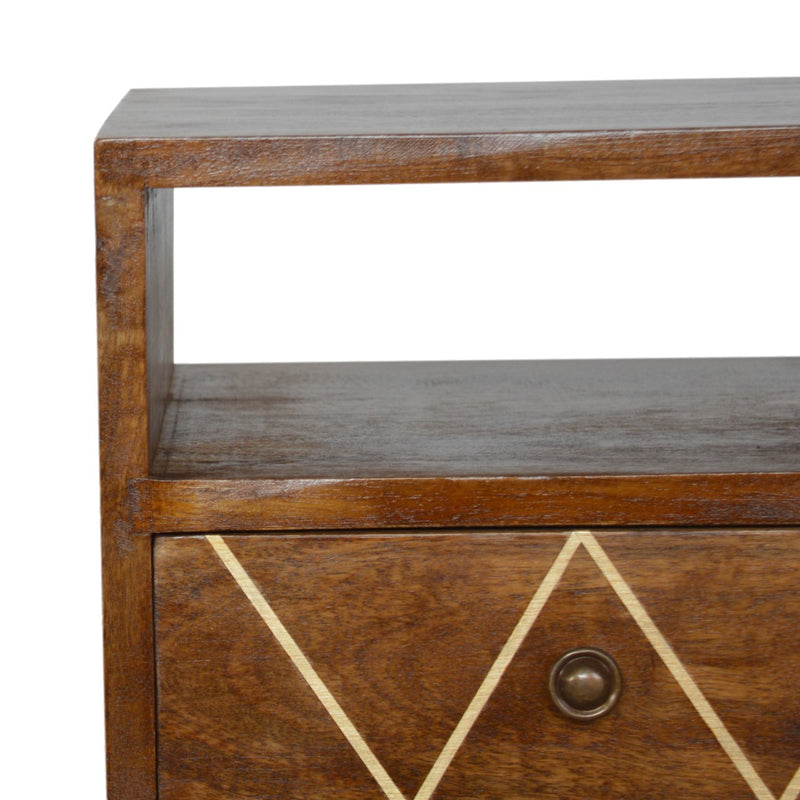 Mini Geo Brass Nightstand