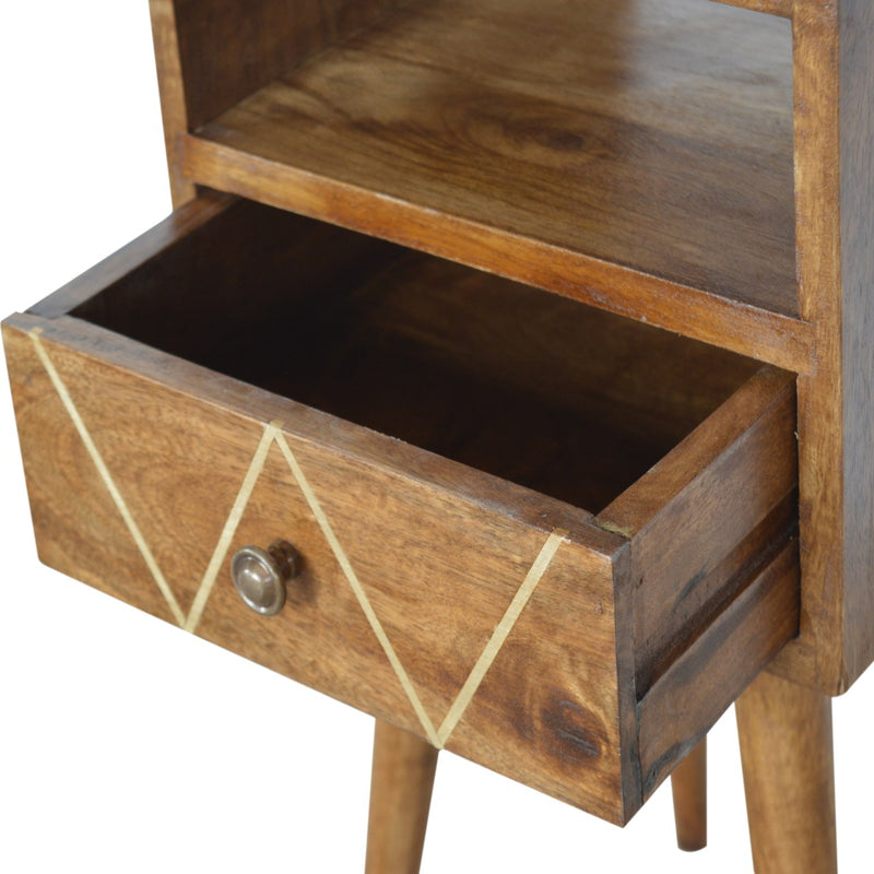 Mini Geo Brass Nightstand