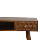 Chestnut Cube Carved Writing Desk