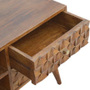 Chestnut Diamond Carve Media Unit