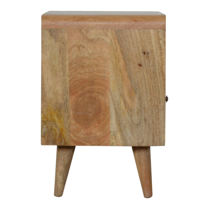 Mono Print Nightstand with Open Slot
