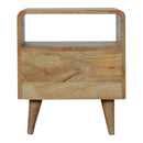 Mono Print Nightstand with Open Slot