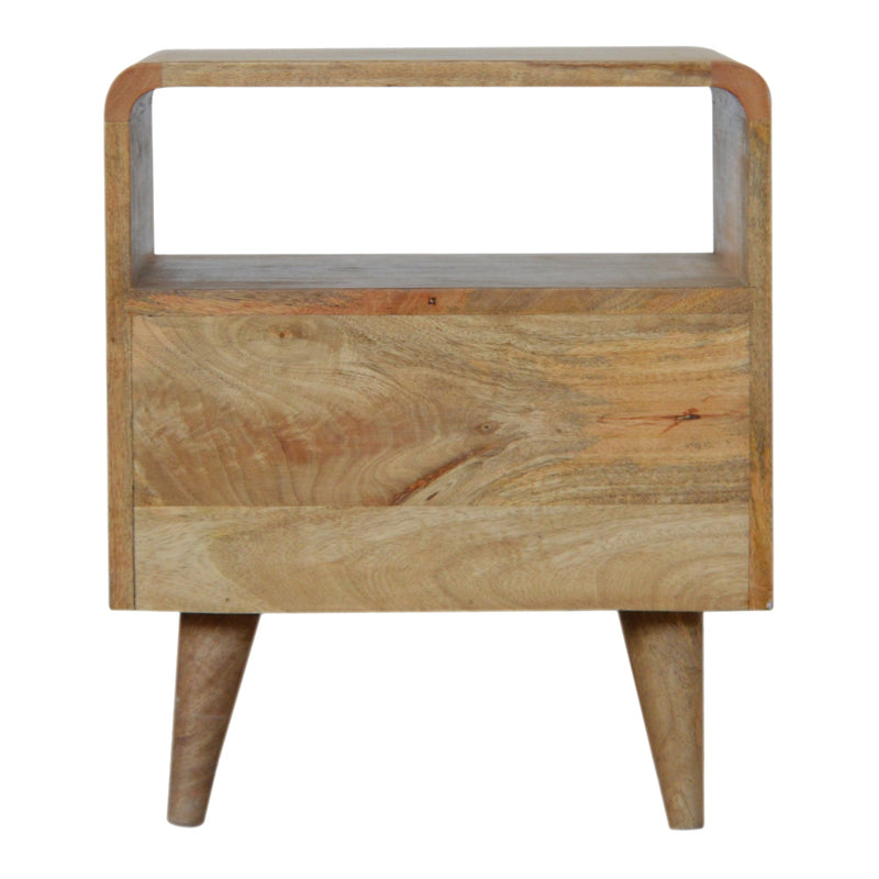 Mono Print Nightstand with Open Slot