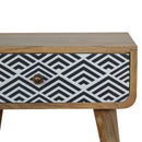 Monochrome Print Nightstand