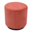 Large Brick Velvet Wooden Footstool