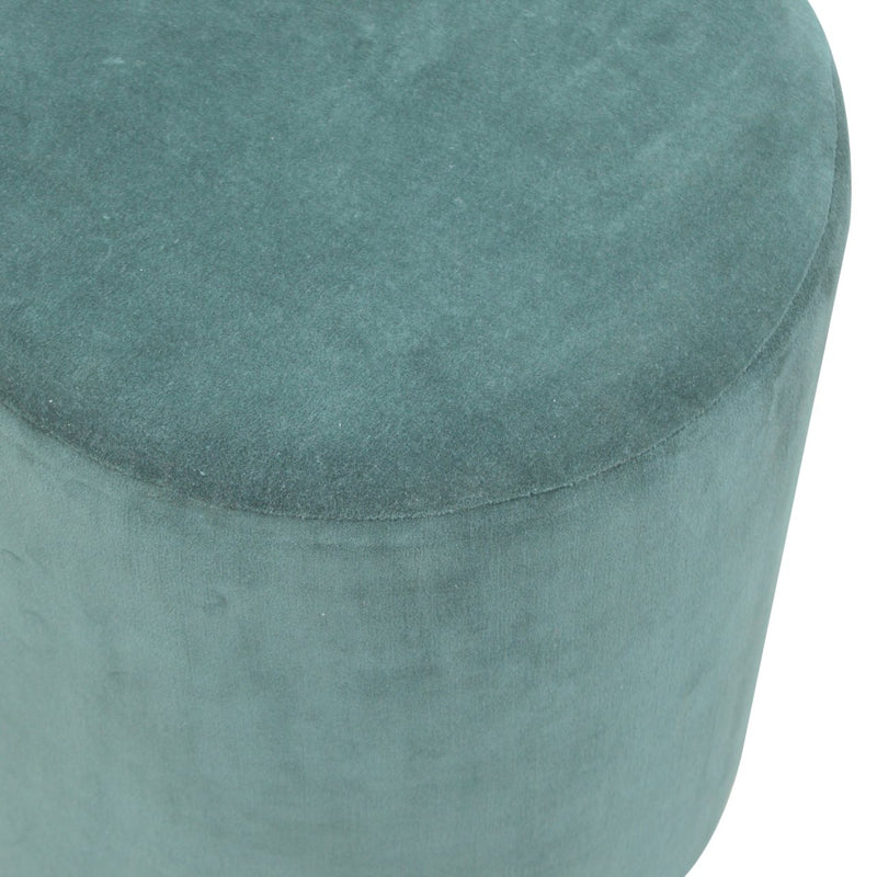 Large Emerald Velvet Footstool