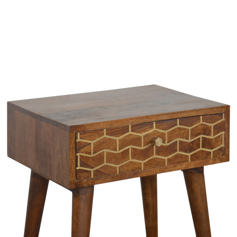 Gold Art Pattern Nightstand